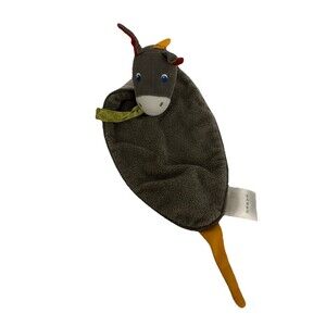 Haba Donkey Baby Security Blanket Horse Gray Crinkle Carrot Toy Germany Pacifier